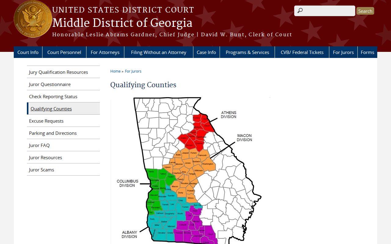 Wilcox County most wanted federal court routing to the Macon Division